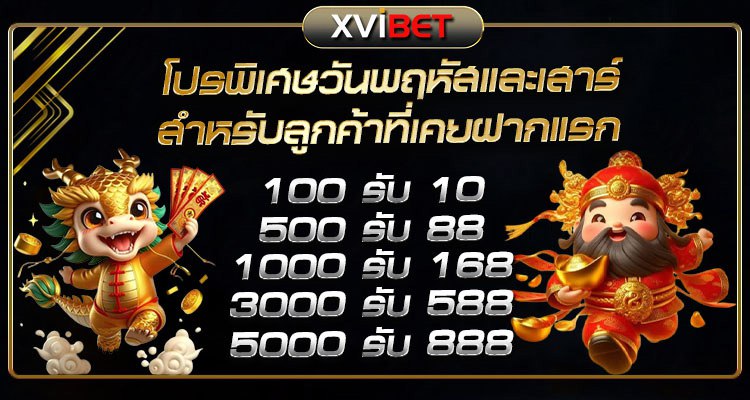 Photo on page Promotion โปรโมชั่นวันพฤหัส โดย XVIBET